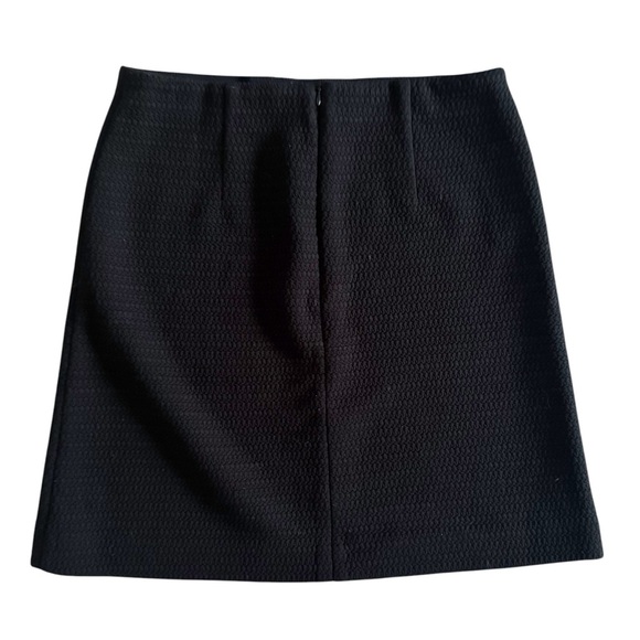 Ann Taylor A line Black mini Skirt textured size 6 office siren corpcore 959 - Picture 9 of 11